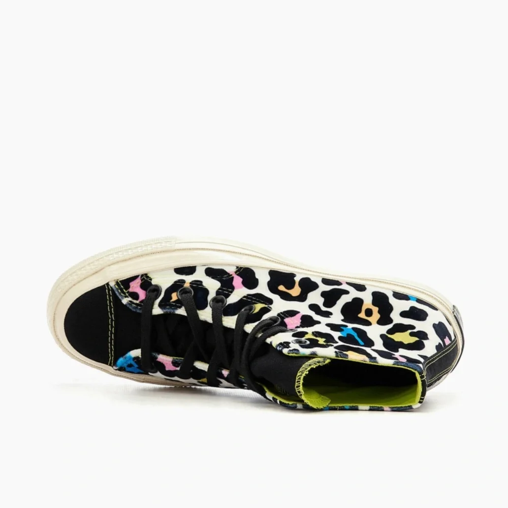 Converse Chuck 70 Hi Womens Casual Shoe Black White Leopard 572369C NEW Sz 7 - Picture 3 of 9